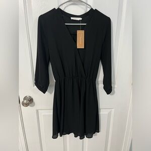 Francesca’s Black Long-Sleeve Romper